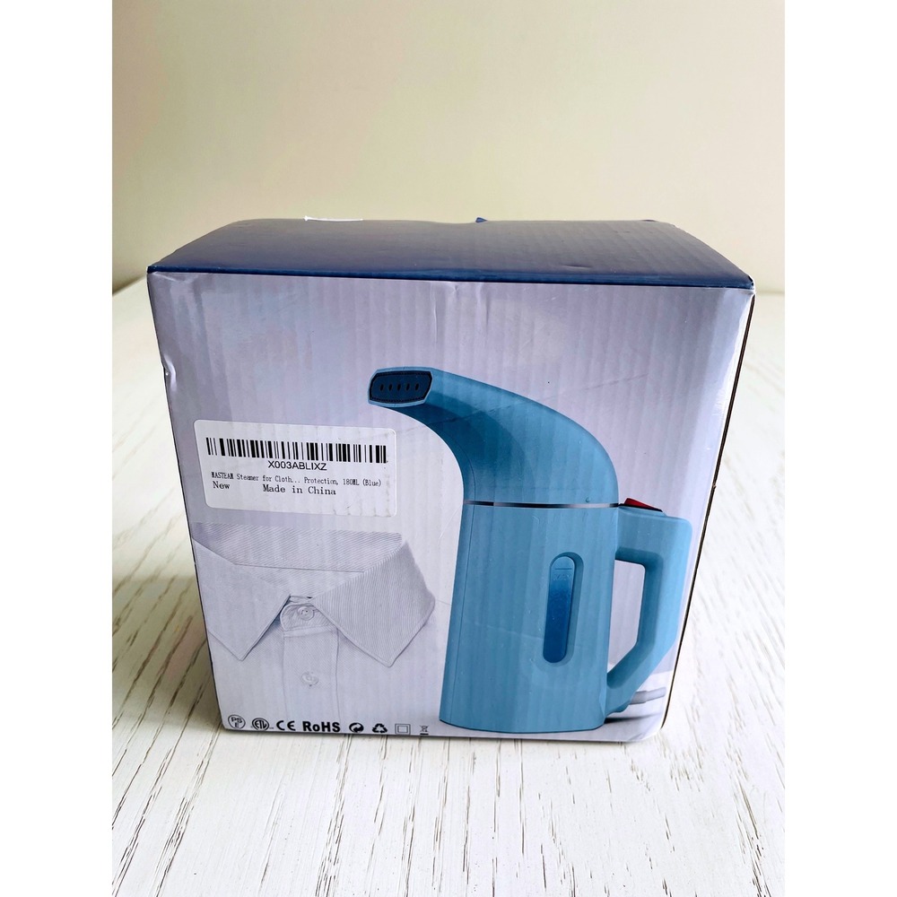 MASTEAM Handheld Garment Steamer Portable‎ Travel Clothes Steamer 180ml Blue NEW
